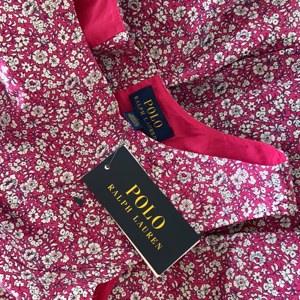 NWT Polo Ralph Lauren Floral Cotton Poplin Dress - Picture 4 of 5